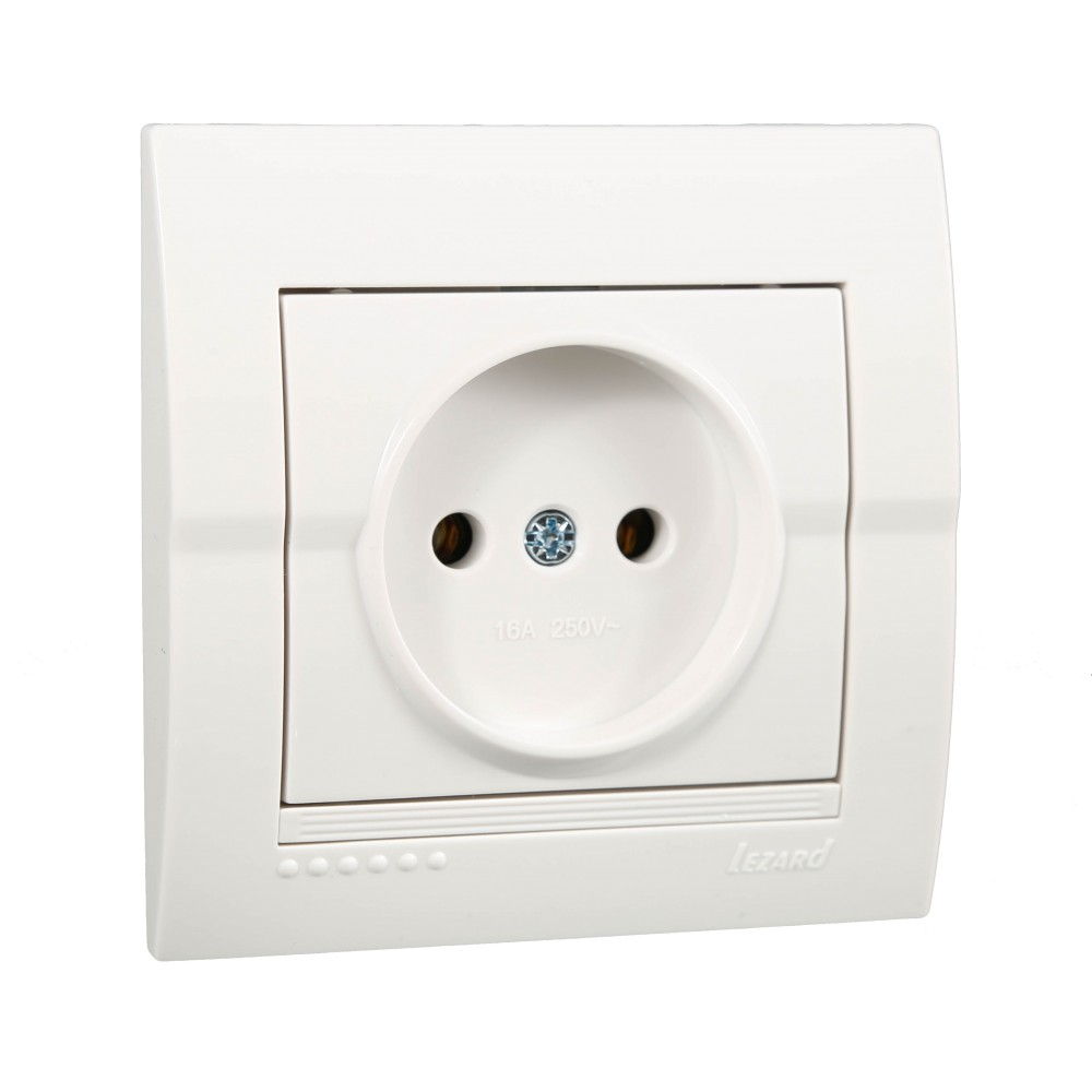Розетка Lezard Deriy 1-я Белый
