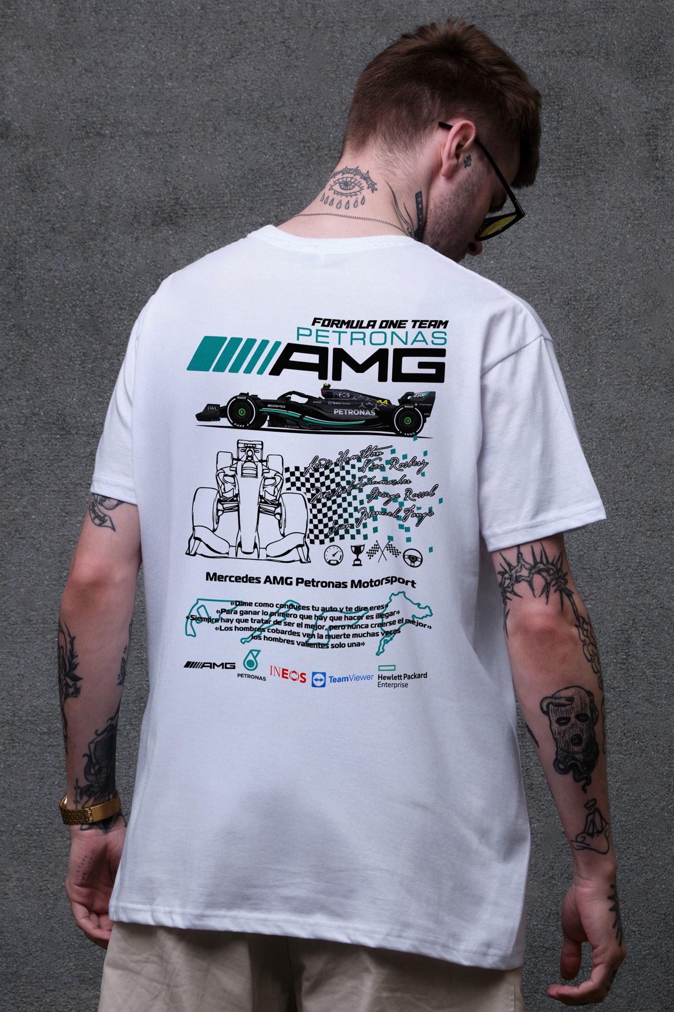 Футболка мужская Without с принтом AMG оверсайз S/M White (S8049662) Футболка мужская Without с принтом AMG оверсайз S/M White (S8049662)