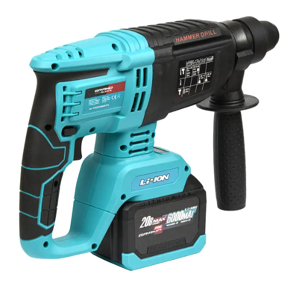 Перфоратор акумуляторний Grand ПА-20/26 BL-1 20В 6 Ah безщітковий SDS+ 4 режими роботи реверс (GRPA20/26BL-1) - фото 3