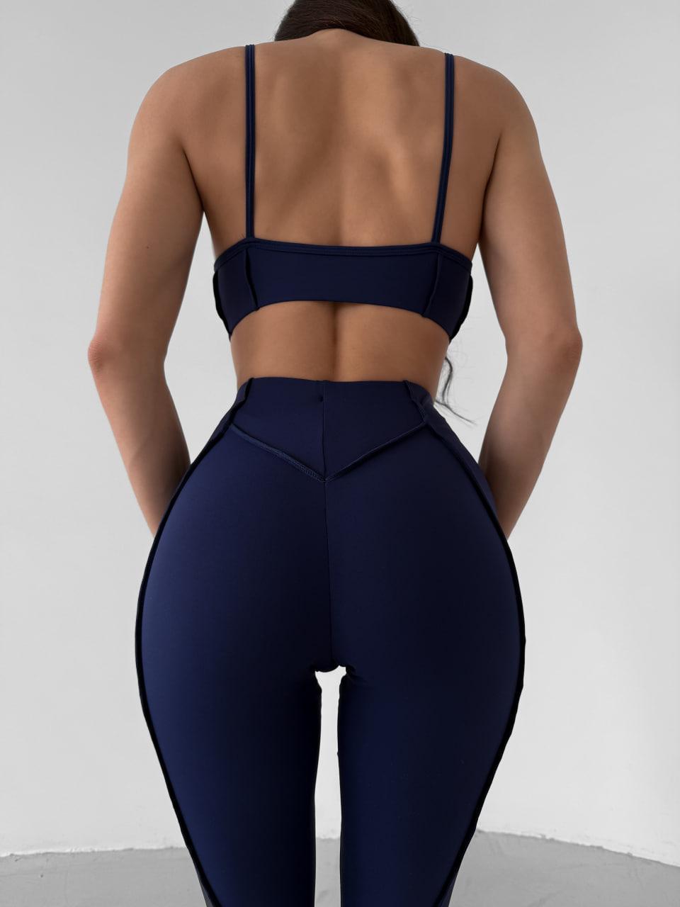 Топ со швами наружу с чашками M Темно-синий (RTPX05M) - фото 5