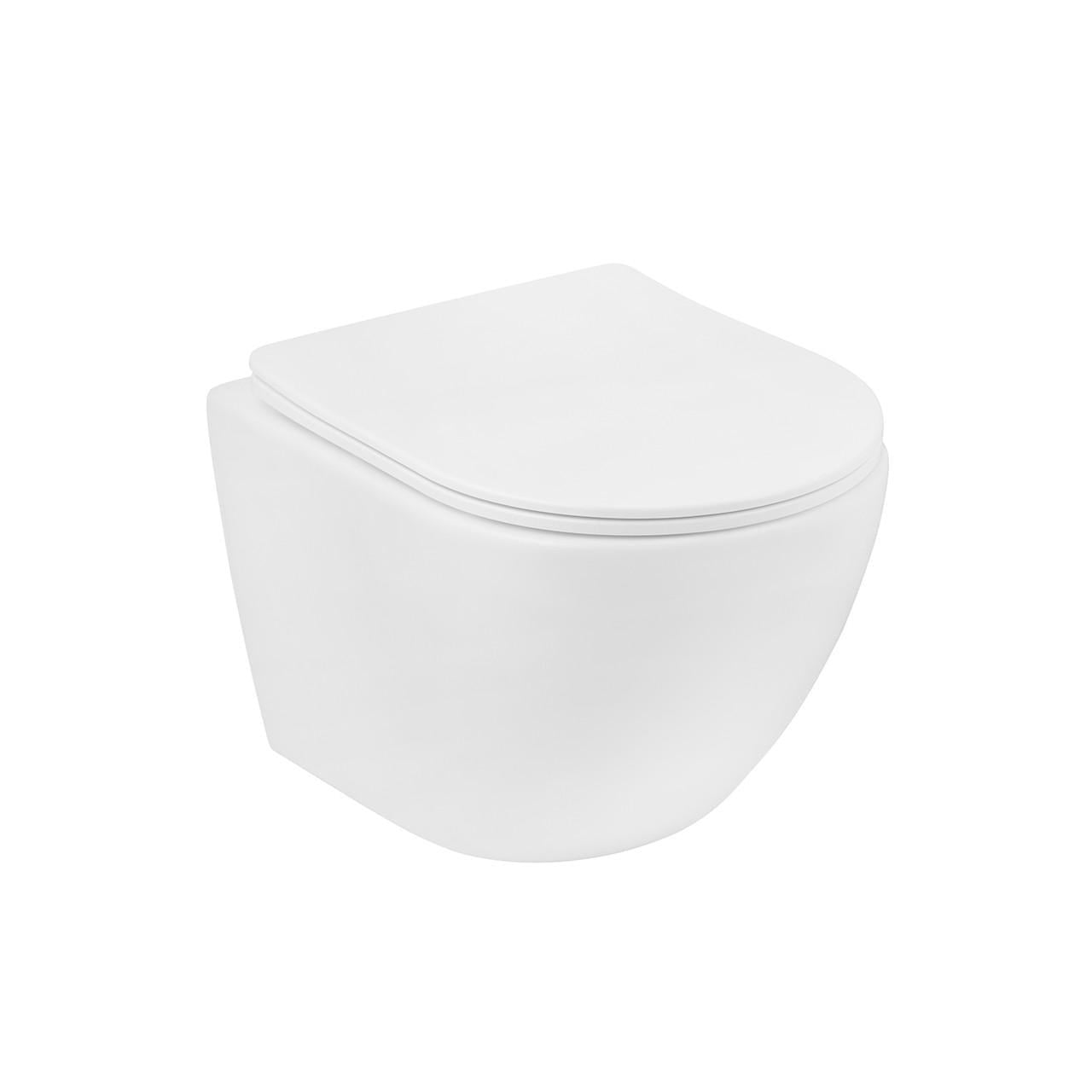 Унітаз підвісний безобідковий Kroner Harz WHI483632 TORNADO з сидінням KH483632WHIT