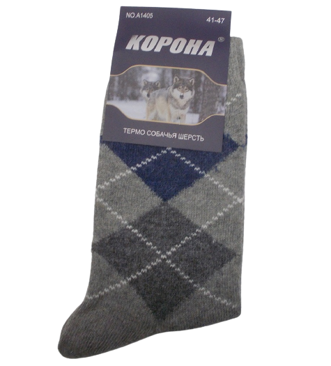 Термошкарпетки з собачої вовни Корона 1405 р. 41-47 Сірий (1544911544) - фото 1