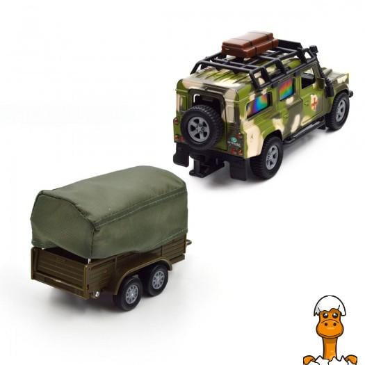 Игровой набор TechnoDrive Land rover defensaer с прицепом 3-10 лет (520027.270) - фото 9