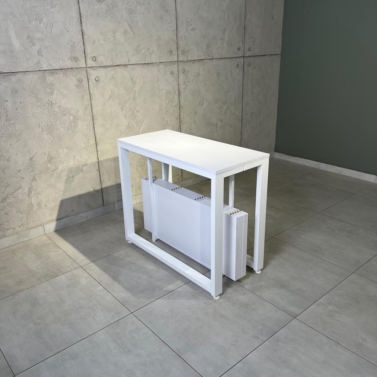 Обеденный стол раздвижной LONG Loft металлический Белая Аляска/Белый (УТП017698) - фото 2 Обеденный стол раздвижной LONG Loft металлический Белая Аляска/Белый (УТП017698) - фото 2