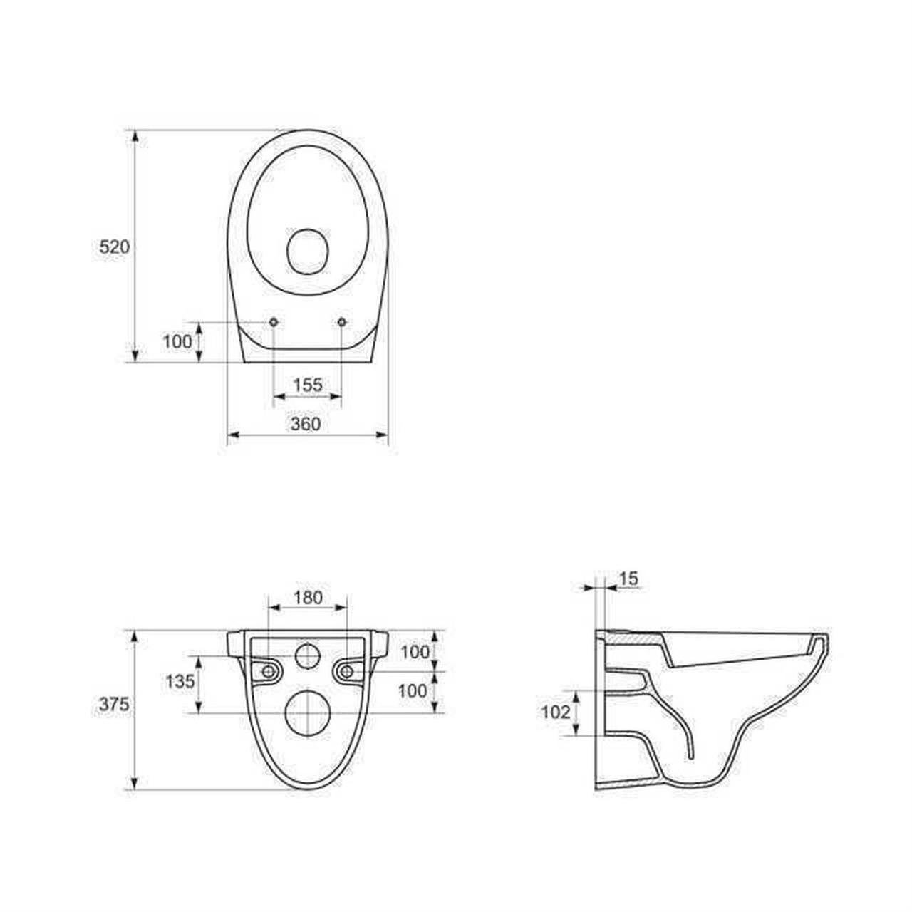 Унітаз підвісний Cersanit DELFI без сидіння (2384858784) - фото 3 Унітаз підвісний Cersanit DELFI без сидіння (2384858784) - фото 3