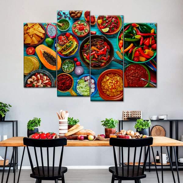 Модульная картина KIL Art Полезное лакомство из четырех частей 89x56 см (M4_M_146)