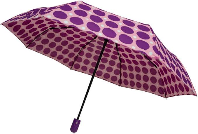 Парасолька складна автомат Dots 8 спиць купол 95 см Violet (28915394) - фото 2