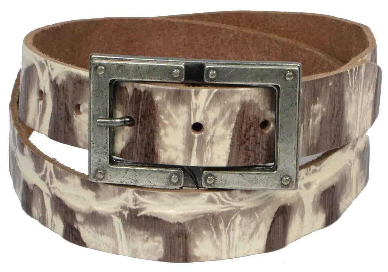 Ремінь жіночий Vanzetti шкіряний 106х3 см Бежевий (100030)