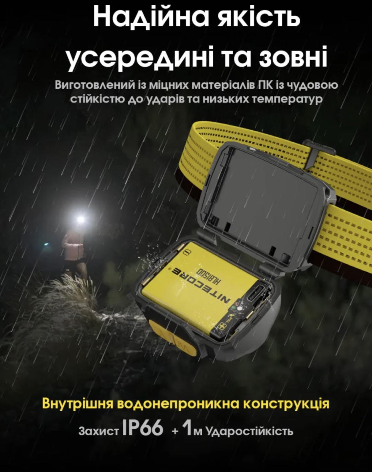 Ліхтар налобний Nitecore UT27 2024 USB-C з акумулятором 800 lm 168 м Білий (28177888) - фото 10 Ліхтар налобний Nitecore UT27 2024 USB-C з акумулятором 800 lm 168 м Білий (28177888) - фото 10