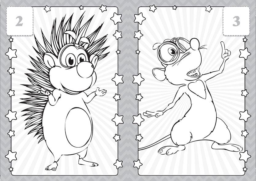 Раскраска Буба с наклейками в виде образца/маска А4 (РБ-274) - фото 2