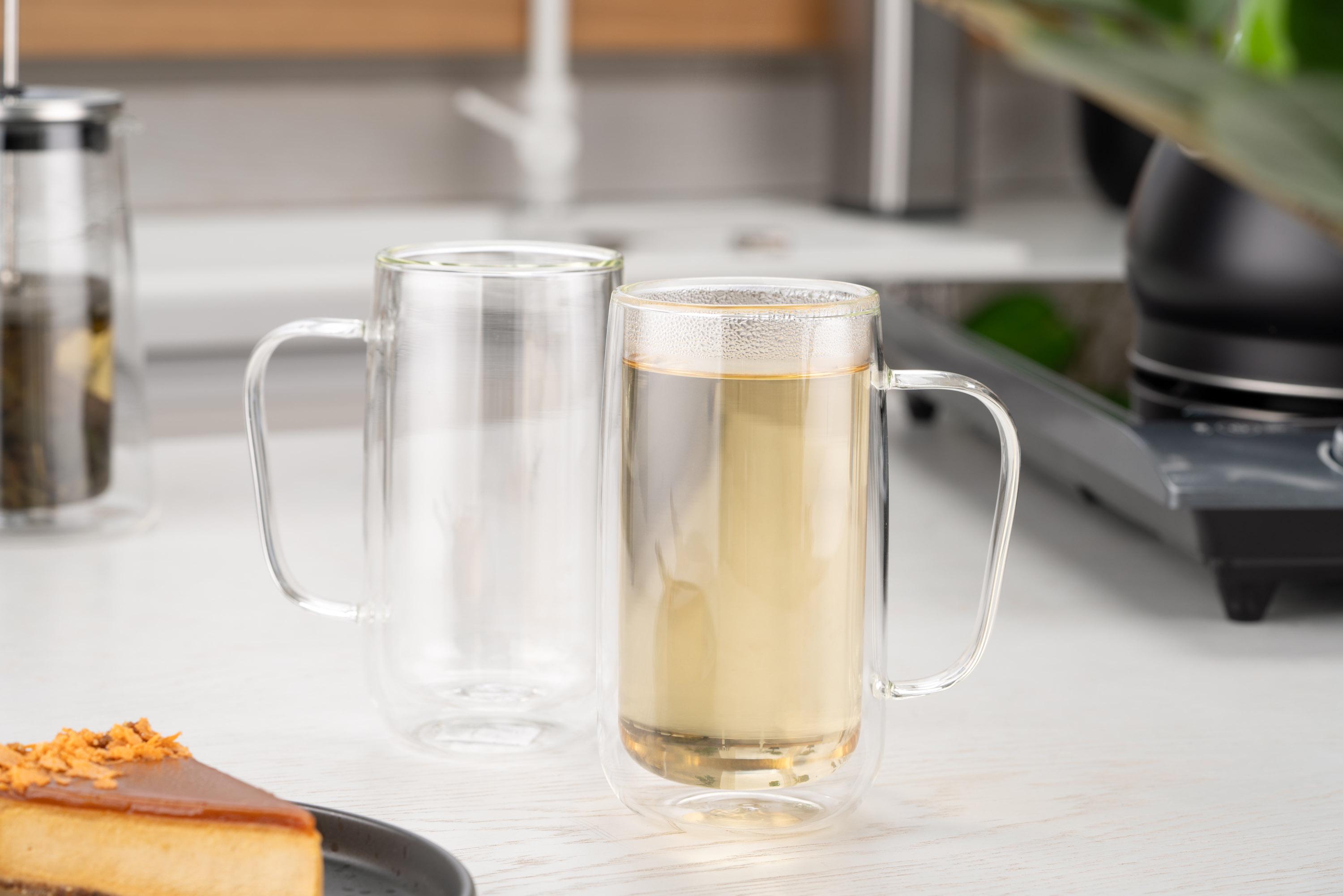 Набор чашек Ardesto с ручками и двойными стенками 400 мл 2 шт. (ERC-AR2640WH) - фото 3