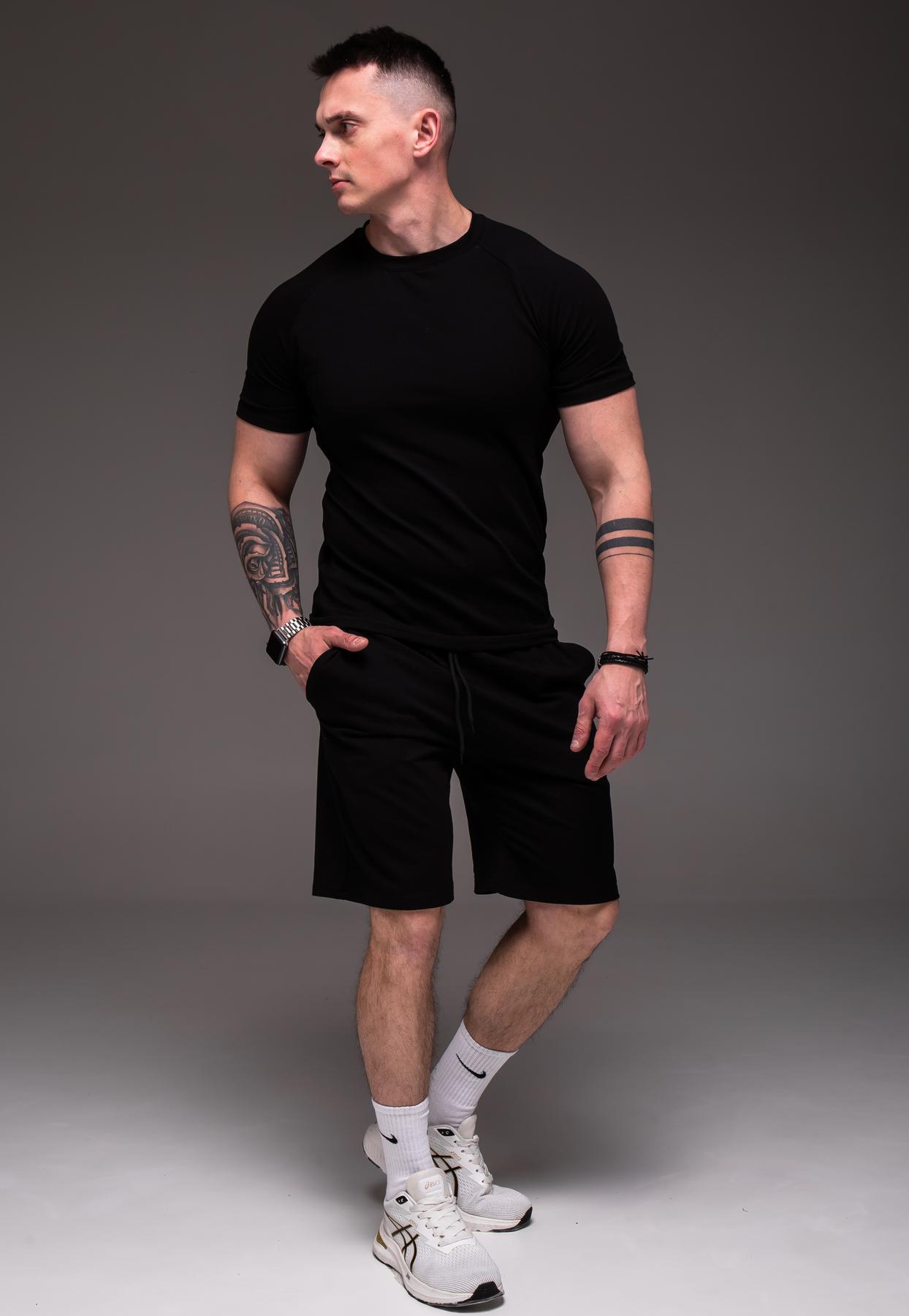 Прогулочный костюм мужской летний футболка/шорты XL Черный (2382/3) - фото 1 Прогулочный костюм мужской летний футболка/шорты XL Черный (2382/3) - фото 1