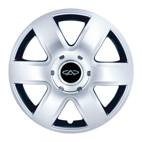 Автомобильные колпаки SKS 337 R15 с логотипом Chery 4 шт. Серебристый