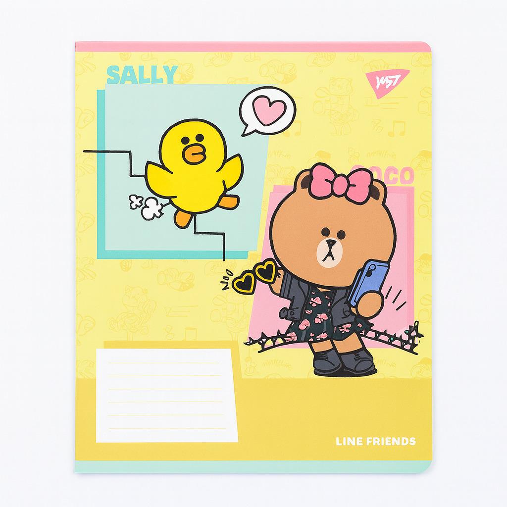 Тетрадь ученическая школьная YES Line Friends Funny А5/24 кл. (767643) Тетрадь ученическая школьная YES Line Friends Funny А5/24 кл. (767643)