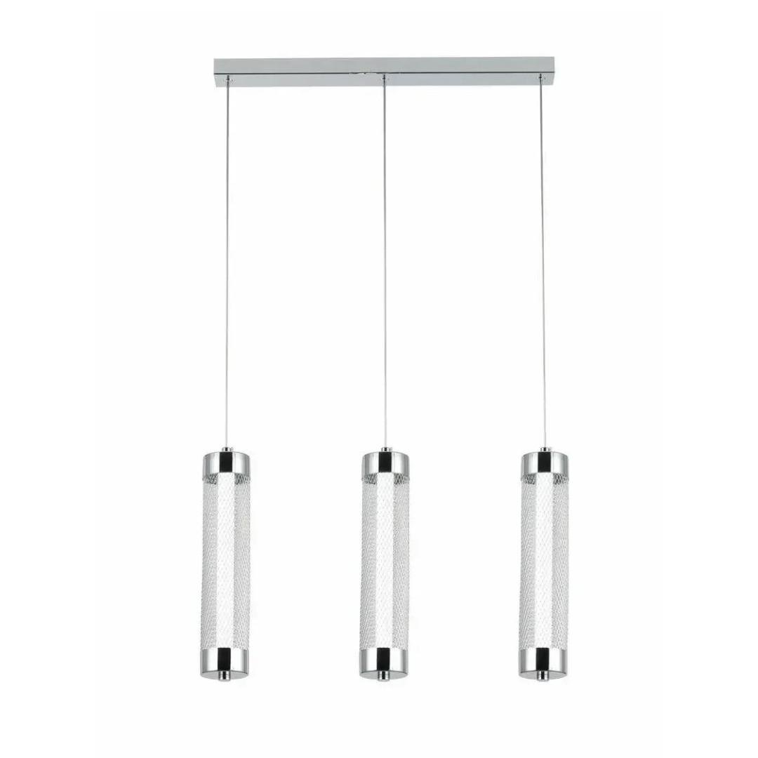 Підвісний світильник світлодіодний Valeso з трьома плафонами 24W 6500К Хром (G 2664/3L 24W)