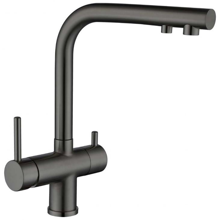 Смеситель для кухни Gappo G43752-21 на две воды Черный (1042574)