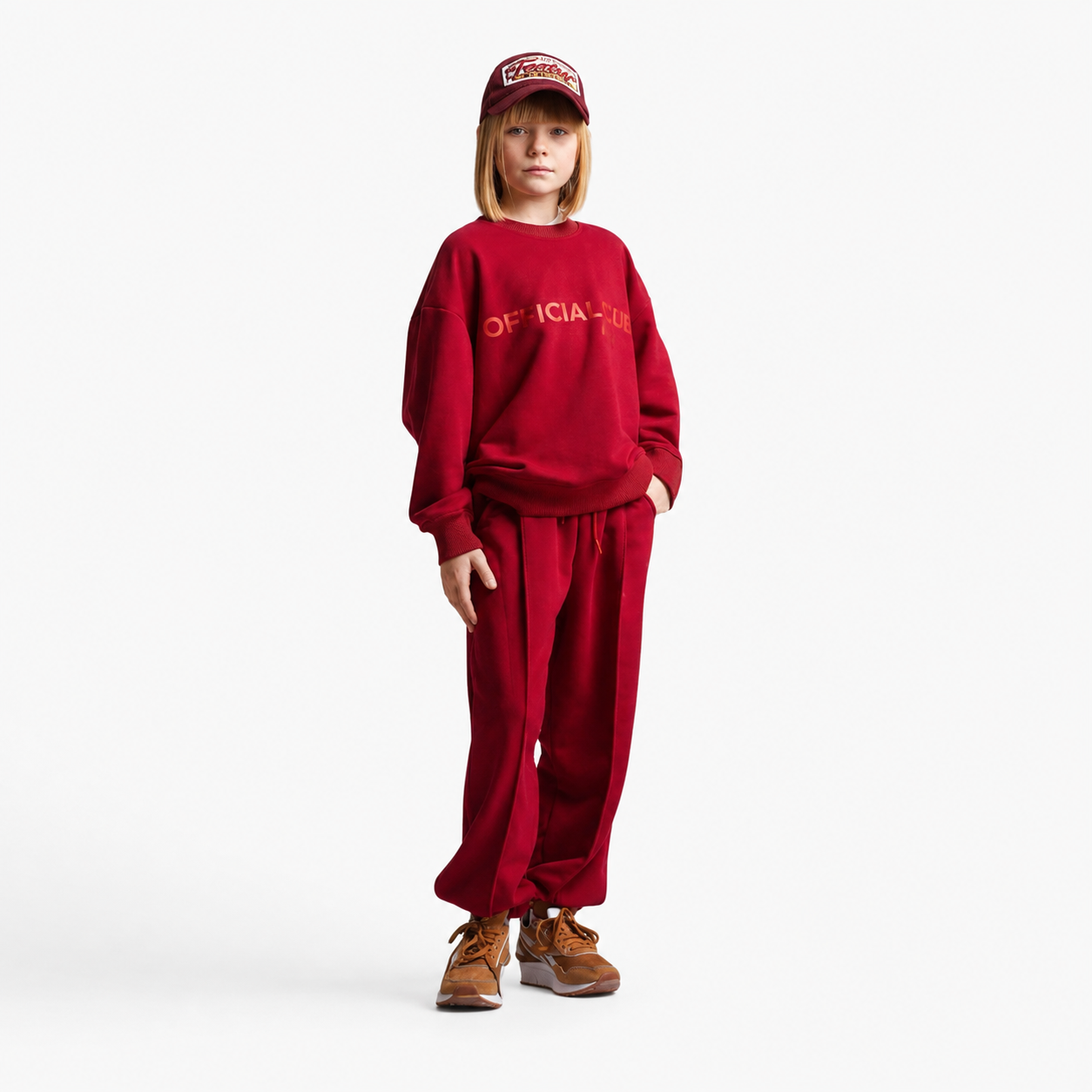 Спортивный костюм для девочки OV2U 152 см Бордовый (29551085)