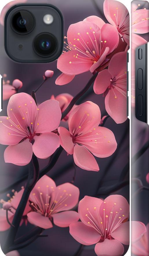 Чехол на iPhone 14 Пурпурная сакура (6075m-2648-42517)