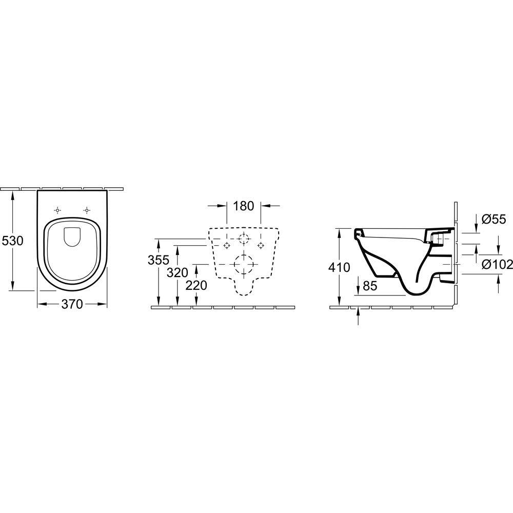 Унітаз підвісний Villeroy&Boch Architectura 56841001 безобідковий із сидінням з мікроліфтом (97864) - фото 10