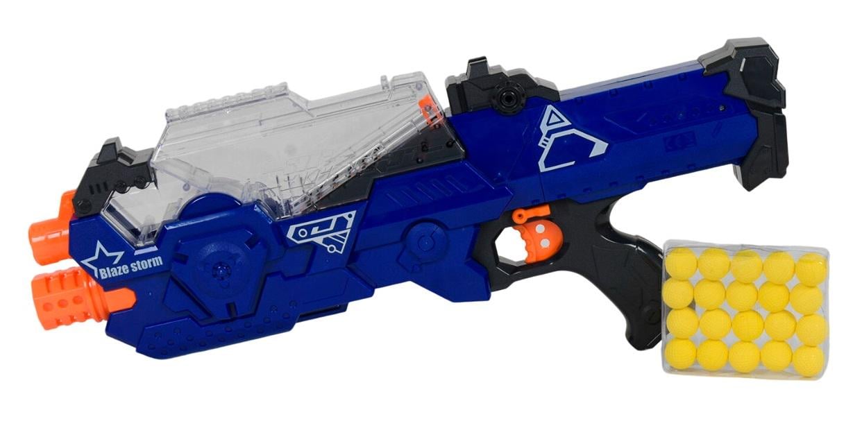 Автомат Blaze Storm пусковой механизм на батарейках/20 мягких шариковых пуль Blue (85172) Автомат Blaze Storm пусковой механизм на батарейках/20 мягких шариковых пуль Blue (85172)