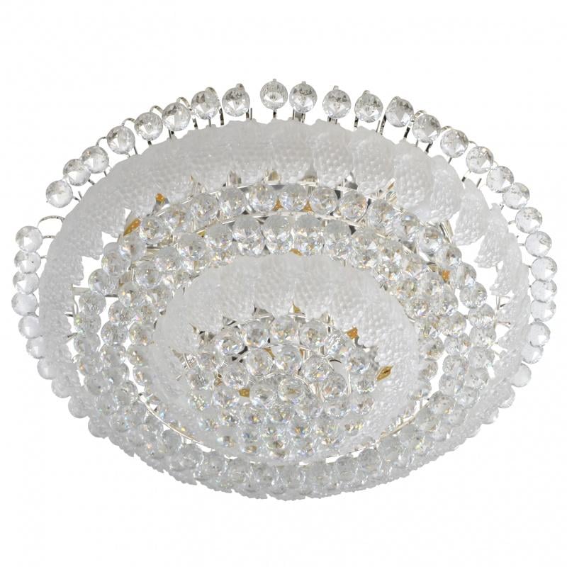 Люстра потолочная торт Brille BCL-396S/10xE14/21 LED SL с подсветкой большая