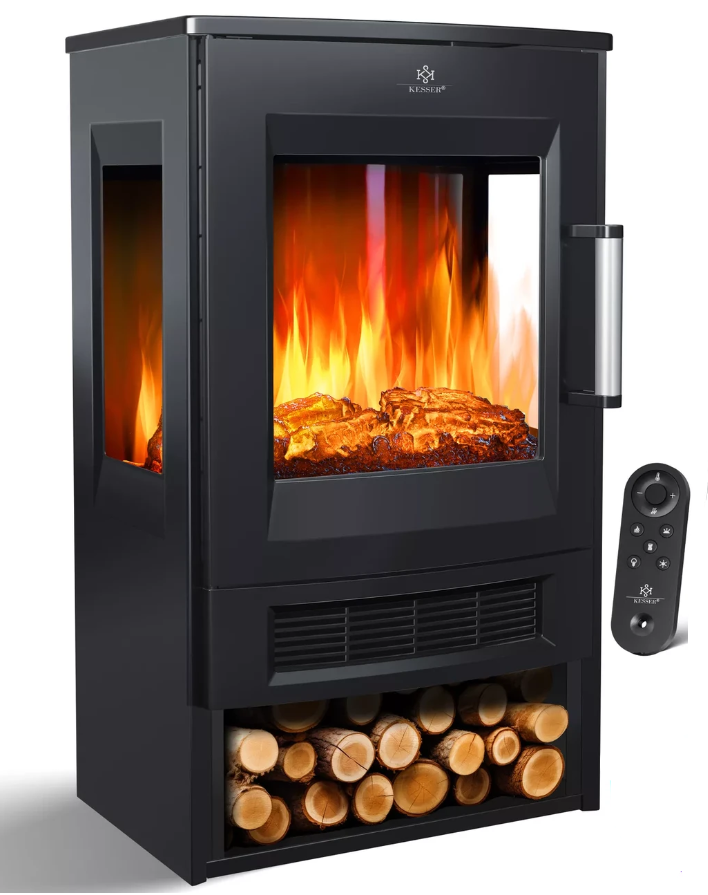 Электрокамин KESSER 2000 Вт 5 уровней пламени пульт ДУ WiFi сенсор