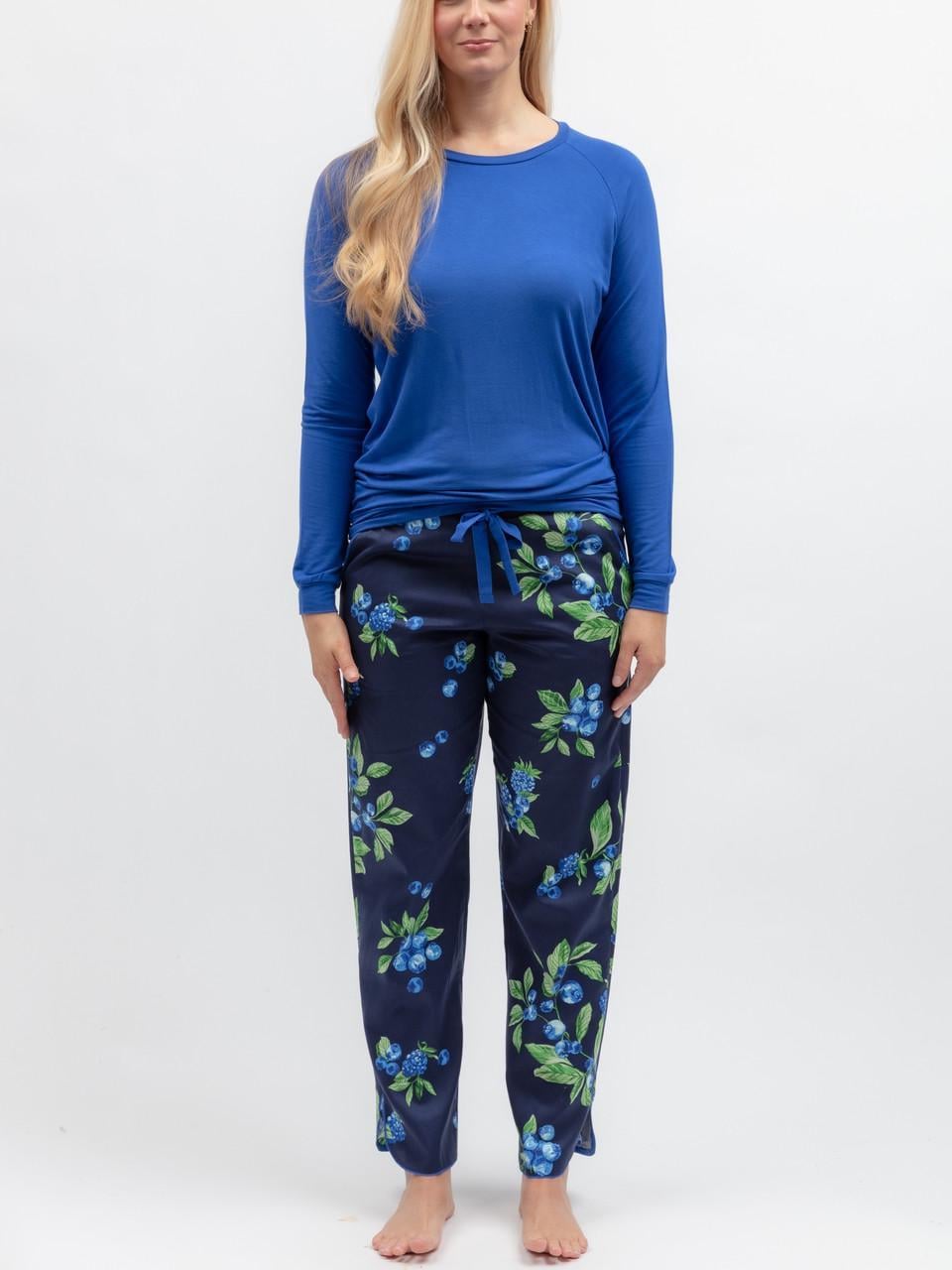Пижама женская CYBERJAMMIES MidnightBerry 5779-5673 модал и хлопок свободный крой 14/L Синий с ягодным принтом (3174278692)