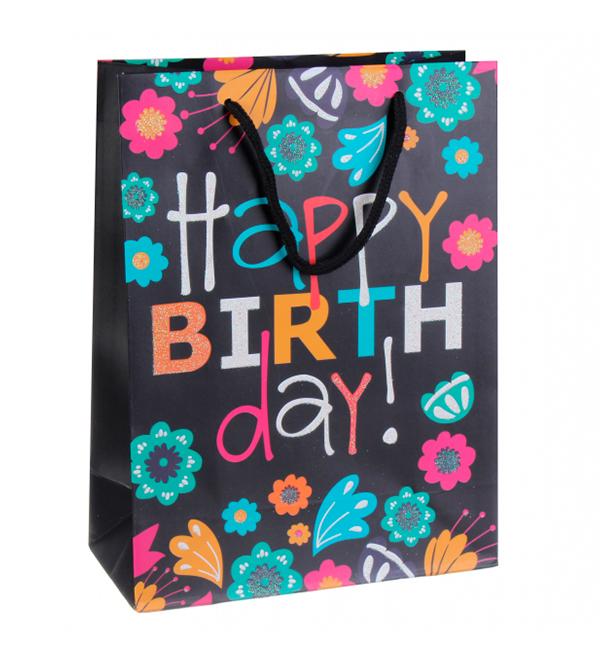 Подарочный пакет HB flowers ламинированный картон 31x12x40 см Подарочный пакет HB flowers ламинированный картон 31x12x40 см