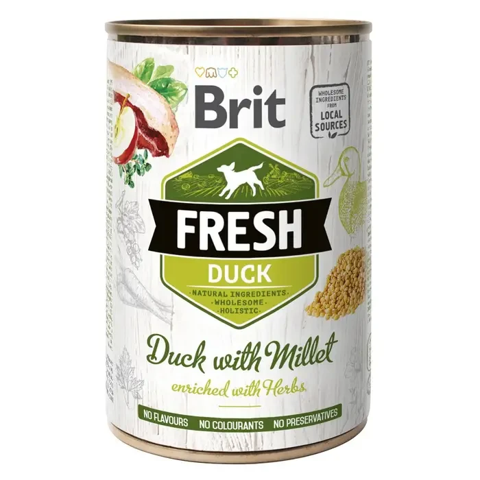 Влажный корм для собак Brit Fresh Duck with Millet 400 г утка