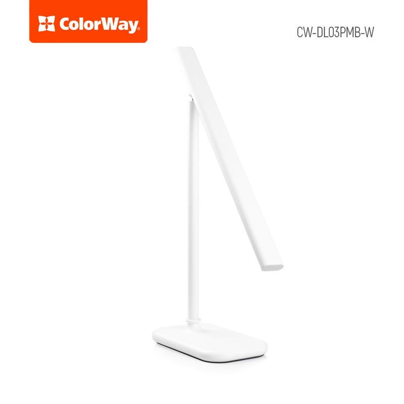 Лампа настольная LED ColorWay CW-DL03PMB-W White (210731) - фото 7