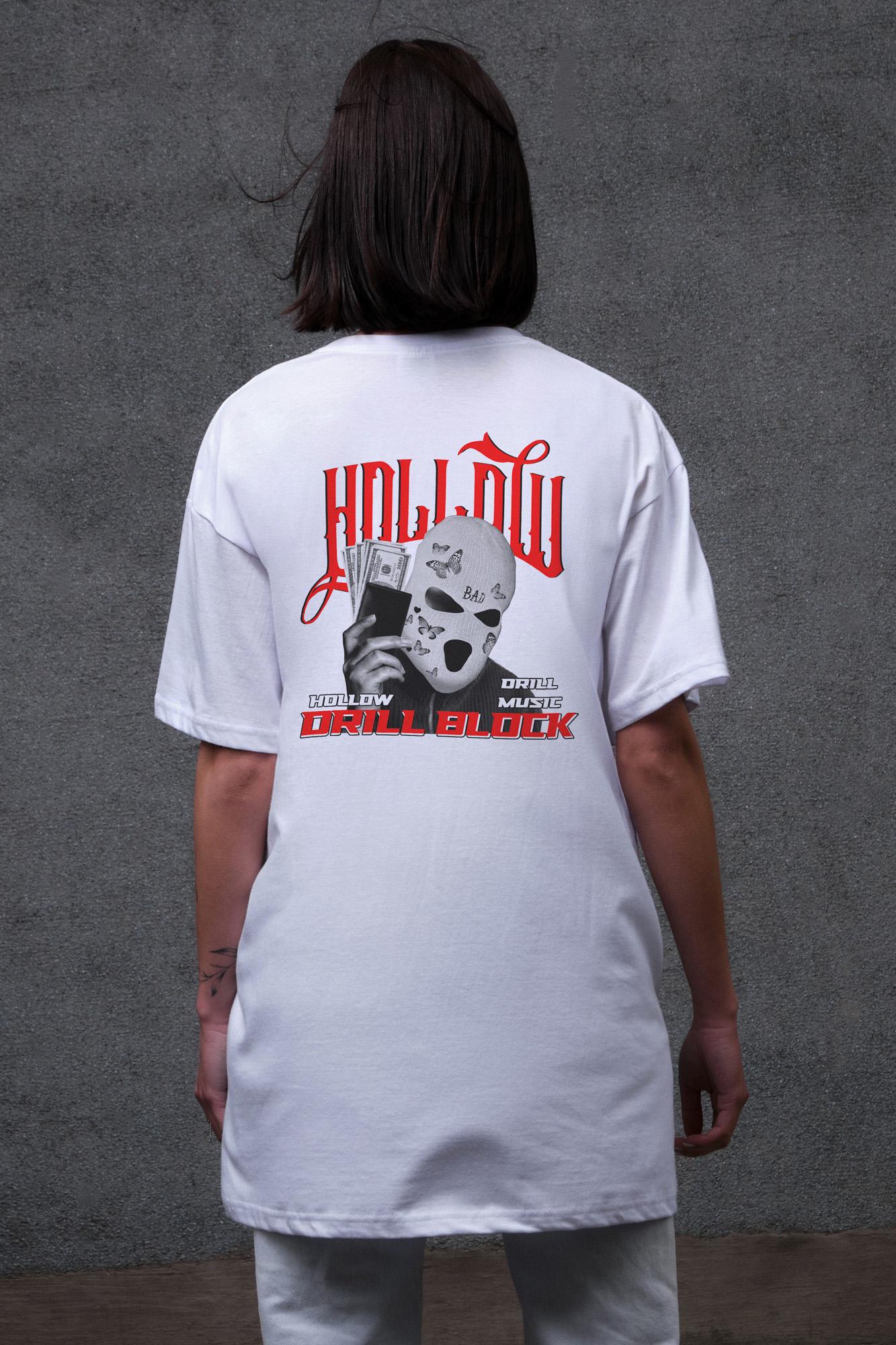 Футболка жіноча Without з принтом Hollow оверсайз S/M White (S8049481)