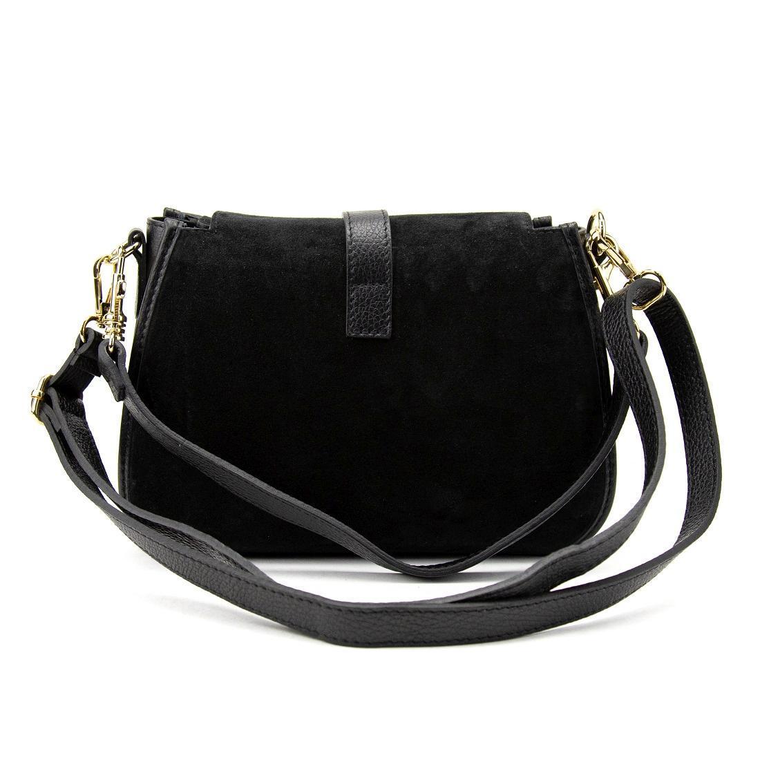 Жіноча сумка замшева Firenze Italy F-IT-9895A Чорний (2776862238) - фото 5 Жіноча сумка замшева Firenze Italy F-IT-9895A Чорний (2776862238) - фото 5