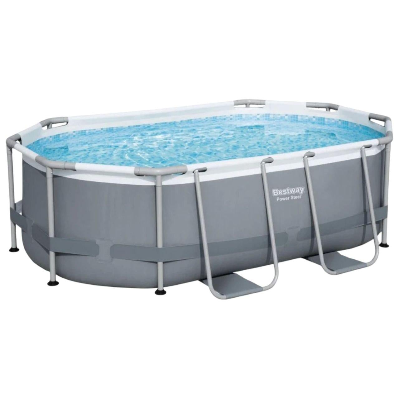 Бассейн каркасный Bestway 5614A овальный 300×200×84 см с фильтр-насосом 220V (34502852)