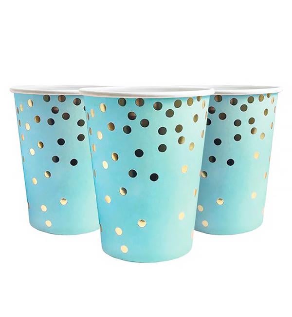 Паперові стаканчики 10 шт. 250 мл картон Blue