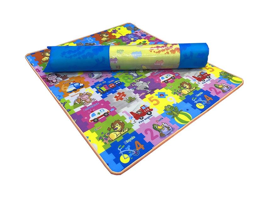 Развивающий коврик детский двусторонний Пазлы Н18012/Динозавры Н46 150x180x1 см (2124650243) - фото 3