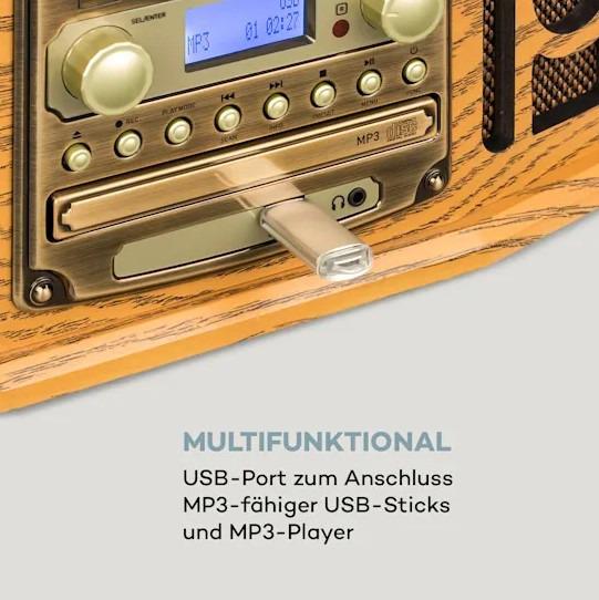 Програвач вінілу Auna NR-620 DAB (10033711) - фото 4 Програвач вінілу Auna NR-620 DAB (10033711) - фото 4