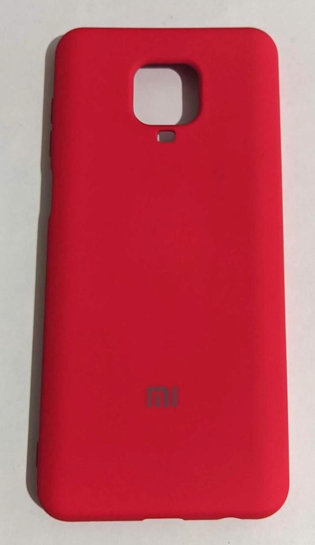 Чехол силиконовый Silicone Case для Xiaomi Redmi Note 9 Pro красный