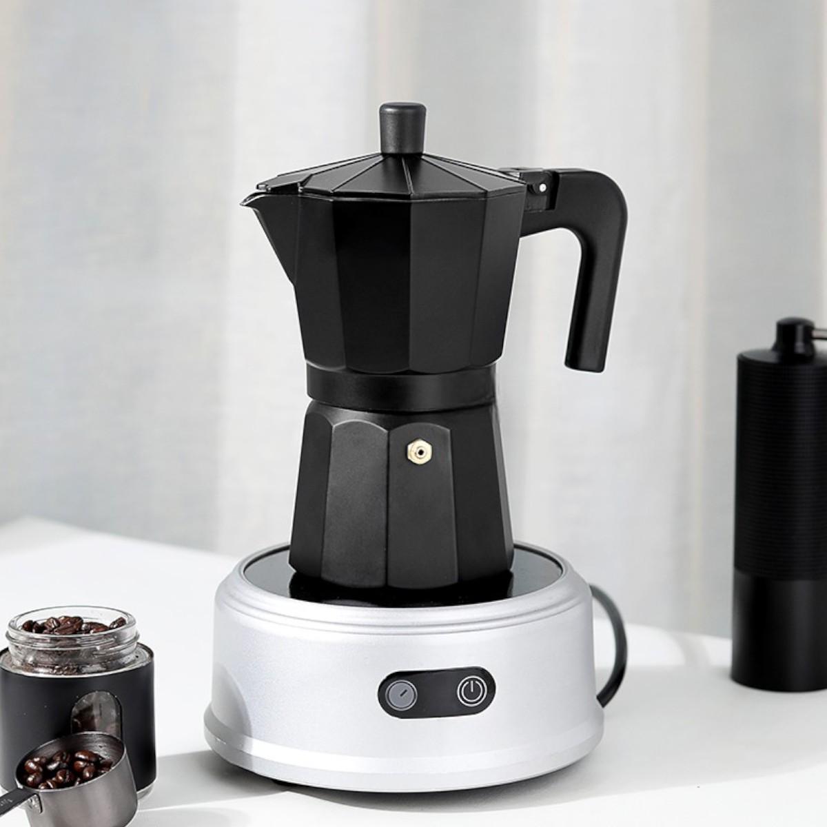 Гейзерная кофеварка A-PLUS на 3 чашки Black (3081) - фото 3 Гейзерная кофеварка A-PLUS на 3 чашки Black (3081) - фото 3