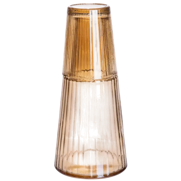 Графин со стаканом-крышкой рифленый 800/250 мл Карамель Графин со стаканом-крышкой рифленый 800/250 мл Карамель