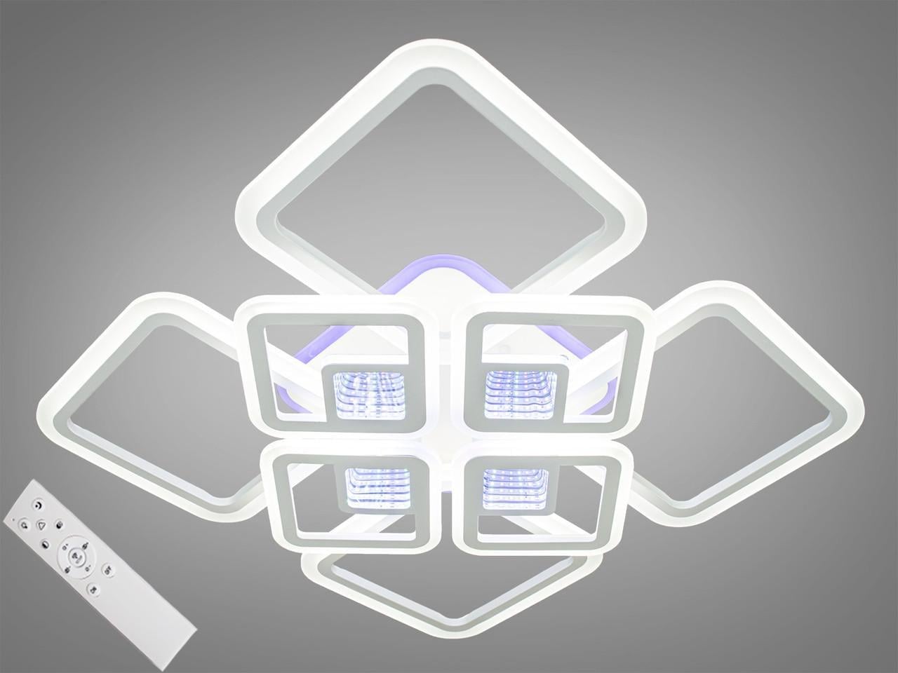 Люстра потолочная светодиодная хрустальная 160W MX2720/4+4A WH с димером (1921996190) Люстра потолочная светодиодная хрустальная 160W MX2720/4+4A WH с димером (1921996190)
