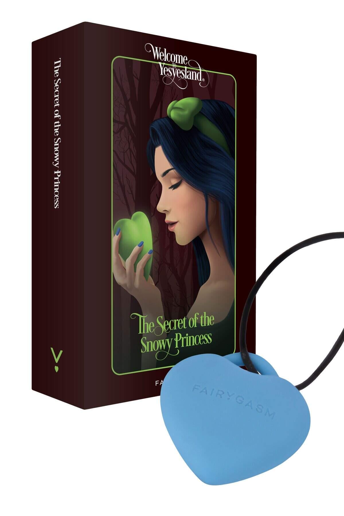 Мини-вибратор FairyGasm PleasureStone Сердечко Blue 9 режимов на шнурке (38025857)