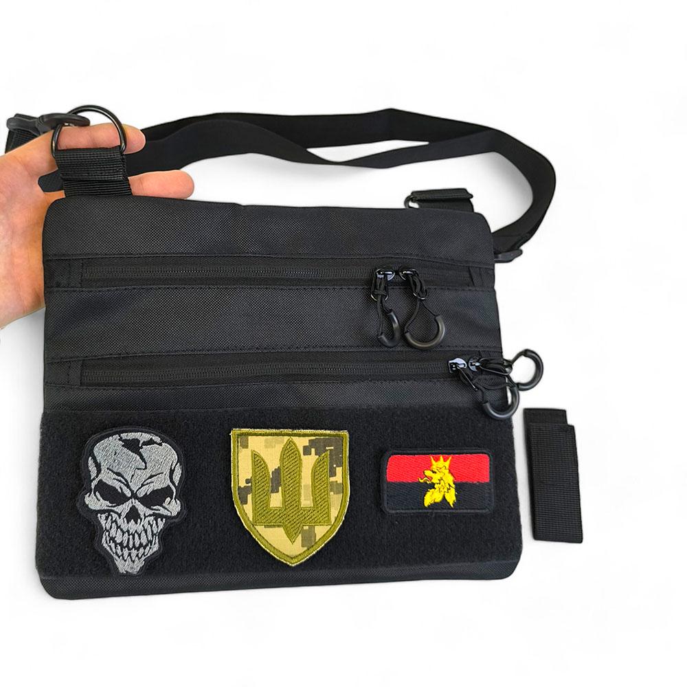 Сумка-кобура мужская 30х24 см Черный (521246) - фото 19 Сумка-кобура мужская 30х24 см Черный (521246) - фото 19