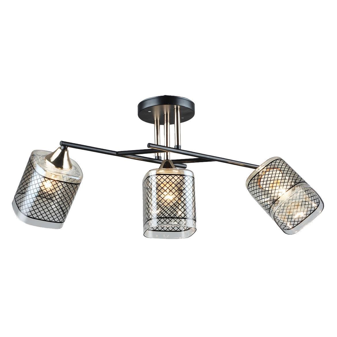 Потолочная люстра Sirius на 3 плафона B A4130/3BK+FGD Черно-золотой (B A4130/3BK+FGD)