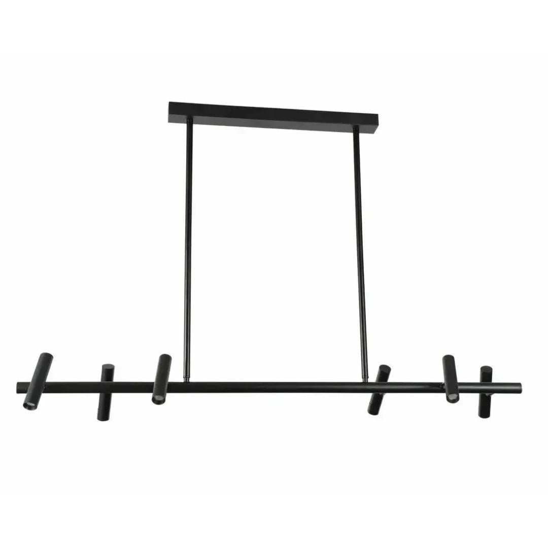 Люстра светодиодная Valeso 30W с линейным каркасом 4000К Черный (G 2917/6)