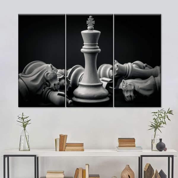 Модульная картина KIL Art Ход короля из трех частей 78x48 см (M3_M_90)