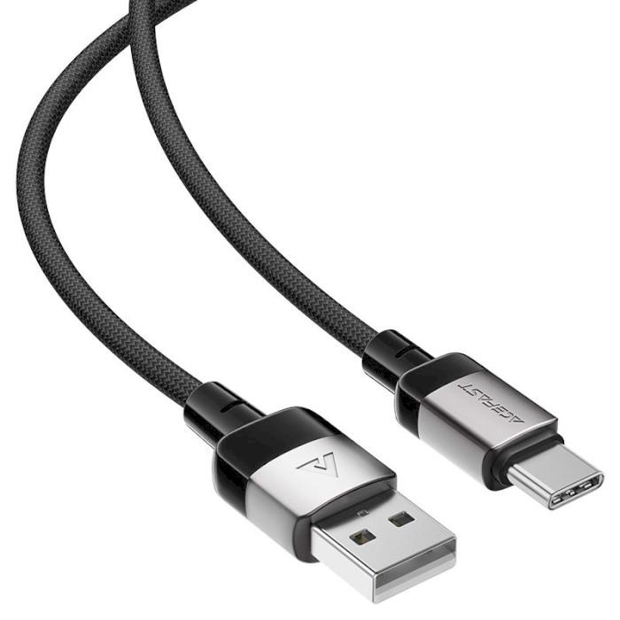 Кабель Acefast C9-04 USB 2.0 USB-A to USB-C 1,2 м 3A Black (6974316283010) - фото 2 Кабель Acefast C9-04 USB 2.0 USB-A to USB-C 1,2 м 3A Black (6974316283010) - фото 2