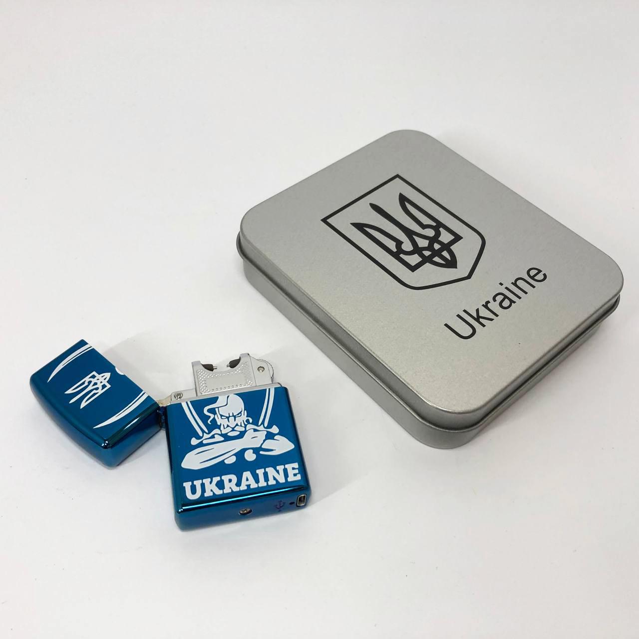 Зажигалка дуговая электроимпульсная зажигалка USB Украина Синий (HL-449) - фото 8 Зажигалка дуговая электроимпульсная зажигалка USB Украина Синий (HL-449) - фото 8