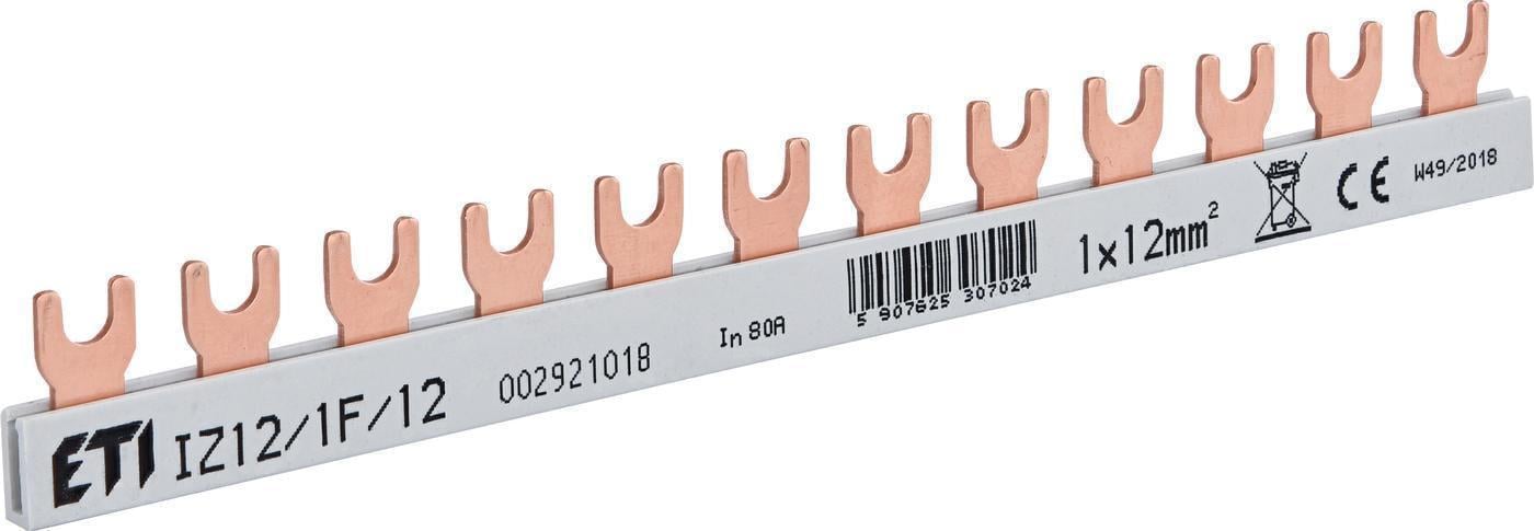 Шина питания ETI Fork IZ 12/1F/12 12 мм2 1P 0,21 м 12-модульная (2921018)