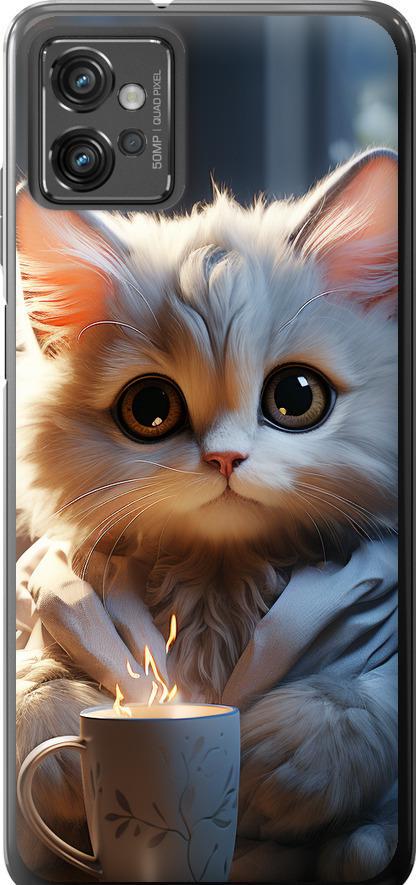 Чехол на Motorola G32 White cat (5646u-2845-42517)