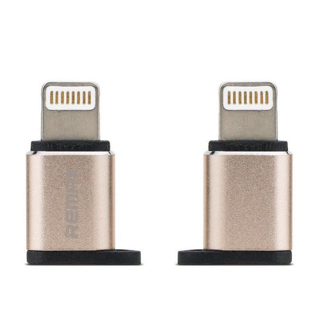 Перехідник Remax RA-USB2 MicroUSB на Lightning Gold - фото 2